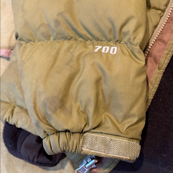 The North Face Nuptse Olive Green Puffer Jacket - Picture 2 of 2